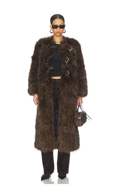 Apparis Apparis Nolwen Fox Maxi Coat
