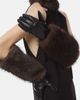 Apparis Apparis Robi Croc Embossed Faux Fur Cuff Gloves - 2
