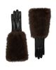 Apparis Apparis Robi Long Faux Fur Cuff Gloves - 1