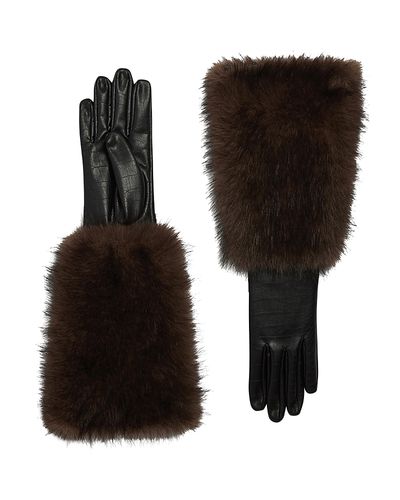 Apparis Apparis Robi Long Faux Fur Cuff Gloves