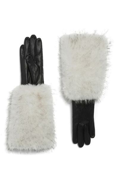 Apparis Apparis Robi Tipped Faux Fur Cuff Gloves