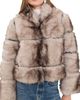 Apparis Apparis Sai Faux Mink Coat Grey Mink - 1