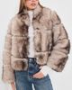 Apparis Apparis Sai Faux Mink Coat Grey Mink - 2