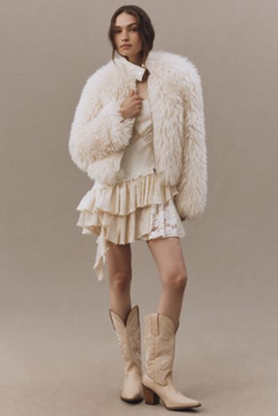 APPARIS Lillet Shag Faux Fur Bomber Jacket
