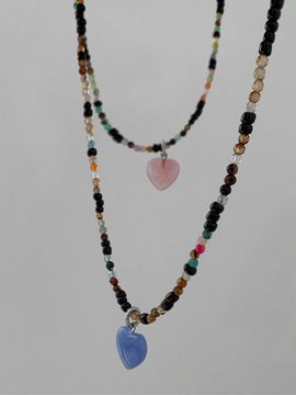 apple pie order Mano Heart Pendant Necklace_2color