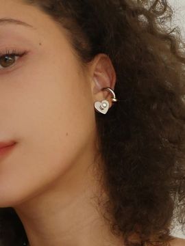 apple pie order Pearl Heart Earring_2color
