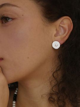 apple pie order Pearl Round Earring_2color