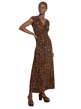 Apricot Apricot Batik Star Flower Maxi Dress