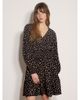 Apricot Apricot Irregular Spot Ruffle Neck Dress - 1