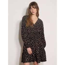 Apricot Apricot Irregular Spot Ruffle Neck Dress