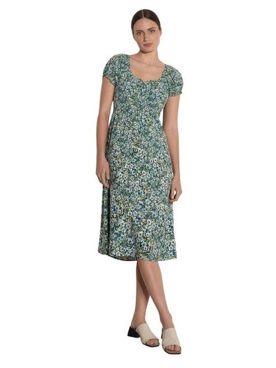 Apricot Apricot Milkmaid Midi Dress