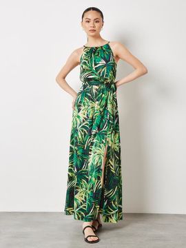 Apricot Apricot Painterly Tropical Midi Dress