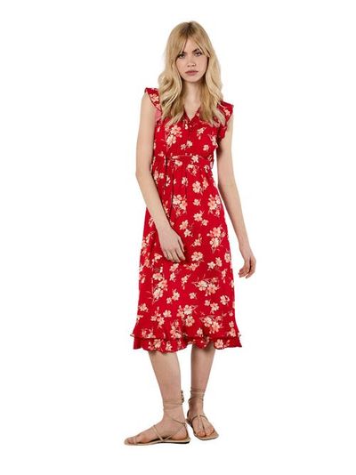 Apricot Apricot Rock Cress Floral Ditsy Midi Dress