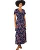 Apricot Apricot Tiered Leaf Print Dress - 1