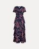 Apricot Apricot Tiered Leaf Print Dress - 2