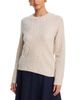 Aqua Aqua 100% Cashmere Multi Cable Knit Crewneck Sweater - 1