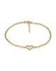 Aqua Aqua 18K Gold Over Sterling Silver Heart Ankle Bracelet - 1
