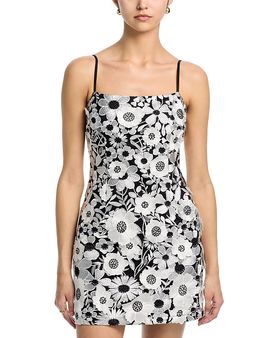 Aqua Aqua 3D Floral Mini Dress