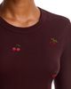 Aqua Aqua Alexa Red Cherries Long Sleeve Fitted Tee - 4
