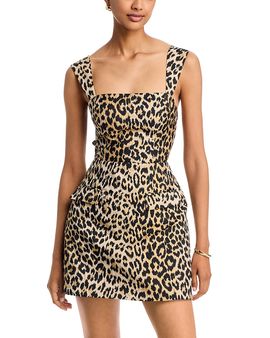 Aqua Aqua Animal Jacquard Mini Dress