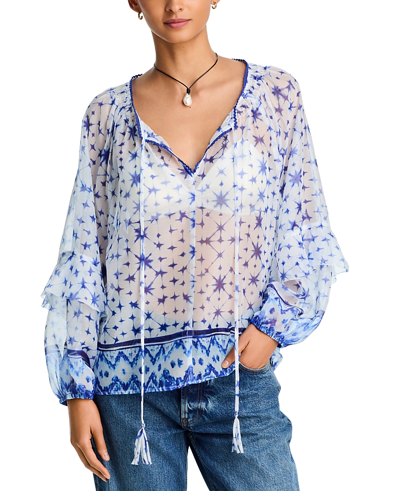 Aqua Aqua Batik Long Sleeve Top