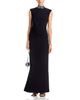 Aqua Aqua Beaded Mock Neck Gown - 2