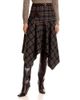 Aqua Aqua Belted Plaid Asymmetrical Skirt - 1
