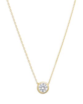 Aqua Aqua Bezel Pendant Necklace 13-15