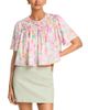 Aqua Aqua Bloom Pintuck Top - 1