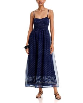 Aqua Aqua Boarder Maxi Dress