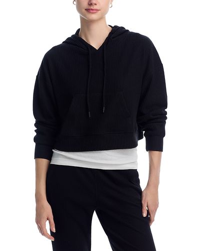 Aqua Aqua Brushed Rib Crop Hoodie