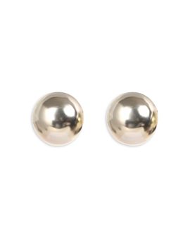 Aqua Aqua Button Stud Earrings