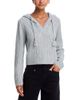 Aqua Aqua Cashmere 100% Cashmere V Neck Cable Knit Hoodie Sweater - 1