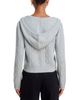 Aqua Aqua Cashmere 100% Cashmere V Neck Cable Knit Hoodie Sweater - 3
