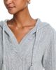 Aqua Aqua Cashmere 100% Cashmere V Neck Cable Knit Hoodie Sweater - 4