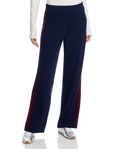 Aqua Aqua Cashmere Athletic Stripe Wide Leg Pants
