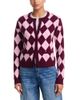 Aqua Aqua Cashmere Brushed Argyle Cardigan - 1