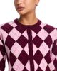 Aqua Aqua Cashmere Brushed Argyle Cardigan - 4