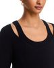 Aqua Aqua Cashmere Double Layer Scoop Neck Top - 4
