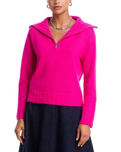 Aqua Aqua Cashmere Half Zip Sweater