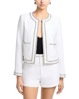 Aqua Aqua Chain Trim Tweed Jacket