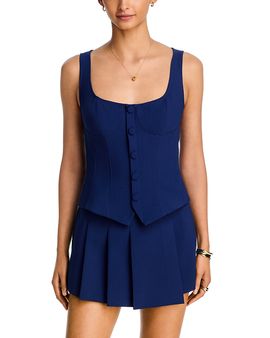Aqua Aqua Corset Scoop Neck Vest