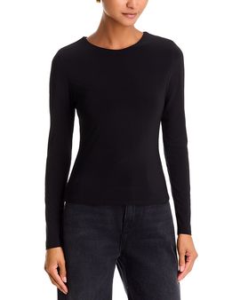 Aqua Aqua Crewneck Long Sleeve Matte Jersey Top