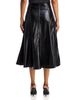 Aqua Aqua Croc Embossed Faux Leather Midi Skirt - 2