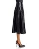 Aqua Aqua Croc Embossed Faux Leather Midi Skirt - 3