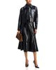 Aqua Aqua Croc Embossed Faux Leather Midi Skirt - 5