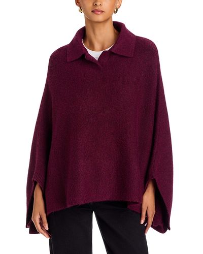 Aqua Aqua Crop Collar Cozy Poncho