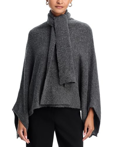 Aqua Aqua Cropped Poncho w/ Scarf