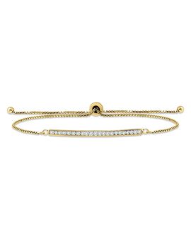 Aqua Aqua Cubic Zirconia Bar Slider Bracelet Exclusive