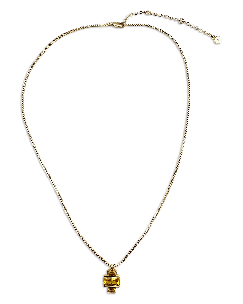 Aqua Aqua Cubic Zirconia Geometric Pendant Necklace, 17-20